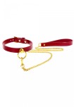 O-Ring Collar and Chain Leash Red