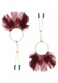 Tweezers With Feathers Gold