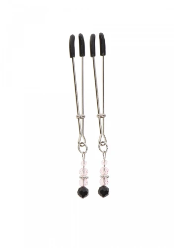 Tweezers With Beads Silver