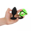 Butt Plug Cock Ring & Ball Strap - GitD - Neon Green/Black