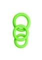 3 pcs Cock Ring Set - Glow in the Dark - Neon Green