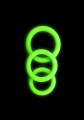 3 pcs Cock Ring Set - Glow in the Dark - Neon Green