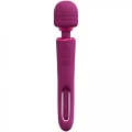 VIVE - Kiku - Rechargeable Double Ended Wand with Innovative G-Spot Flapping Stimulator - Pink