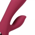 Smooth Silicone Rabbit Vibrator - Dark Cherry