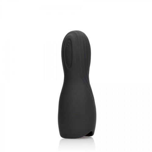 Vibrating Masturbator Sleeve - Licorice Black