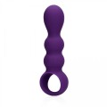 Teardrop Shaped Anal Vibrator - Clear Purple
