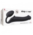 Strap-on-me Silicone bendable strap-on Black L
