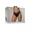 Vibrating Strap-on Thong with Removable Rear Straps - M/L