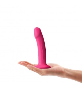 SILIKONOWE REALISTYCZNE DILDO Z PRZYSSAWKĄ - DORCEL Real Pleasure Magenta S