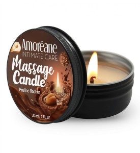 ŚWIECA DO MASAŻU - AMOREANE Massage Candle Praline Rocher 30ml