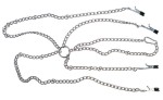 ZACISKI NA SUTKI I ŁECHTACZKĘ NA ŁAŃCUSZKU - Harness with Clamps
