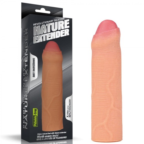 Add 1"" Revolutionary Silicone Nature Extender Uncircumcised