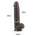 9.5'' Sliding Skin Dual Layer Dong - Black