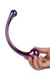 DWUSTRONNE SZKLANE DILDO 21 CM - DREAM TOYS GLAMOUR GLASS CURVED BIG WAND