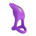 PRETTY LOVE - VIBRANT PENIS RING SILAS Black, 7 vibration functions