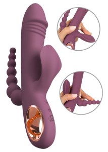 WIELOFUNKCYJNY WIBRATOR POTRÓJNA STYMULACJA - YOU2TOYS Slim Triple Plum