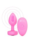 WIBRUJĄCY KOREK ANALNY - B-VIBE VIBRATING HEART SHAPE JEWEL PLUG SM PINK