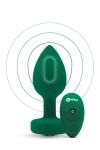 WIBRUJĄCY KOREK ANALNY Z PILOTEM- B-VIBE VIBRATING JEWEL PLUG M/L EMERALD GREEN