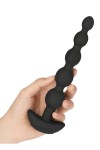 WIBRUJĄCE KORALIKI ANALNE Z PILOTEM - B-VIBE CINCO ANAL BEADS BLACK