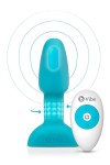 WIBRUJĄCY KOREK ANALNY Z PILOTEM - B-VIBE RIMMING PETITE TEAL