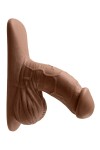REALISTYCZNY PENIS Z JĄDRAMI - GENDER X 4 INCH SILICONE PACKER DARK