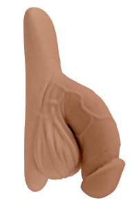 REALISTYCZNY PENIS Z JĄDRAMI - GENDER X 4INCH PACKER, MOCCA FLESH