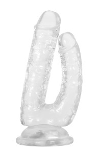 PODWÓJNE REALISTYCZNE DILDO Z PRZYSSAWKĄ - GENDER X DUALISTIC