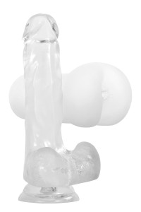 ZESTAW REALISTYCZNE DILDO I MASTURBATOR ANALNY - GENDER X CLEARLY COMBO
