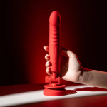 WIBRUJĄCE DILDO Z PRZYSSAWKĄ TECHNOLOGIĄ Touch-Sense  ORAZ Z APLIKACJĄ - Lovense Mission 2