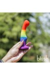 SILIKONOWE DILDO Z PRZYSSAWKĄ - BLUSH AVANT P1 FREEDOM GAY PRIDE