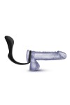 KOREK ANALNY Z PIERŚCIENIEM EREKCYJNYM - BLUSH ANAL ADVENTURES PLATINUM COCK RING PLUG BLACK