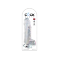 King Cock Transparentne Dildo Clear 9" with Balls