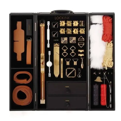 LOCKINK zestaw Bondage All-in-1 BDSM Play Kit Brown