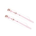 Liebe Seele kajdanki White & Pink Fairy Goat Leather Ankle Cuffs