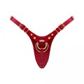 LEATHERETTE HARNESS FABULOUS - ONE SIZE - RED GLOSSY