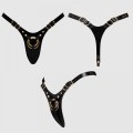 LEATHERETTE HARNESS FABULOUS - ONE SIZE - BLACK GLOSSY