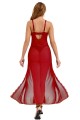 Long, sexy red nightgown + thong