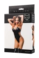Glossy Reina, bodysuit, wetlook, black, XL