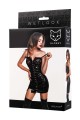 Glossy Nelly, dress, wetlook, black, M