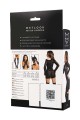 Glossy Sheril, set (dress, bra +panties), wetlook, black, L