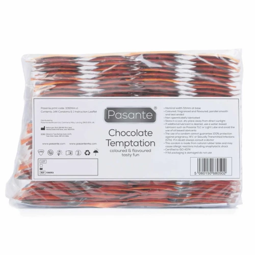 Pasante Chocolate Condoms Bulk Packs 144 pcs