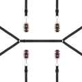 Rosy Gold - Under-Mattress Restraint Set - Black