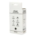 Star Collection - Black Silicone Anal Plug M - Purple Stone