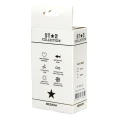 Star Collection - Black Silicone Anal Plug M - Light Pink Stone