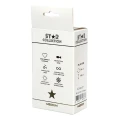 Star Collection - Purple Silicone Anal Plug M - Pink Stone