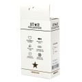 Star Collection - Silver Metal Anal Plug M - Light Pink Stone