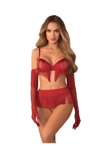 Rossay Red komplet 4-częściowy otwarty   S/M