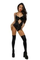GLOSSY ALEXA, bodysuit, wetlook, black, S