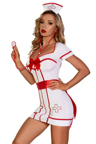 Sexy Nurse Costume - 5 Pieces L/XL