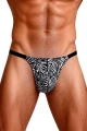 Sexy men's thong with zebra print S/M